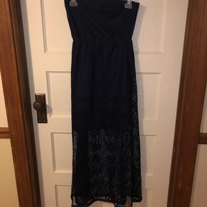 Lace strapless dress